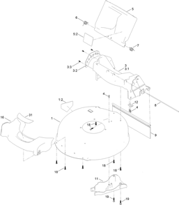 Housing Assembly Diagram and Parts List for 17734 405700000 - 999999999 Lawn Boy Lawn Mower